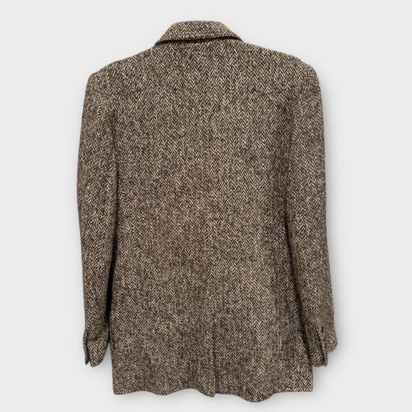 Smythe Oversize Herringbone Tweed Blazer Size Medium 🤎 - Picture 3 of 9
